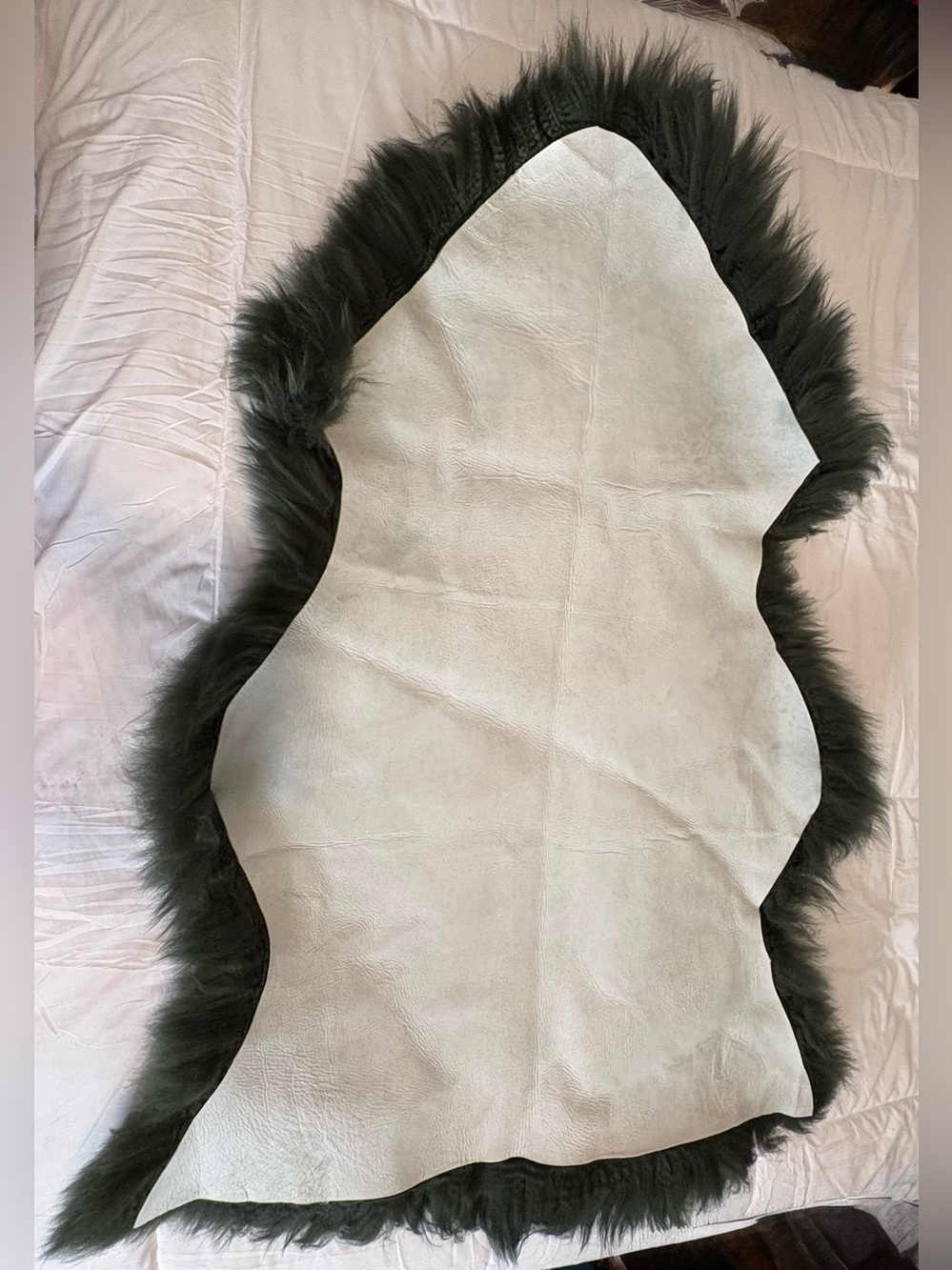 RZLWOOL Genuine Sheepskin Rug 
(Forest Green) 2'x 3' (36” x 24”) - Picture 11 of 17